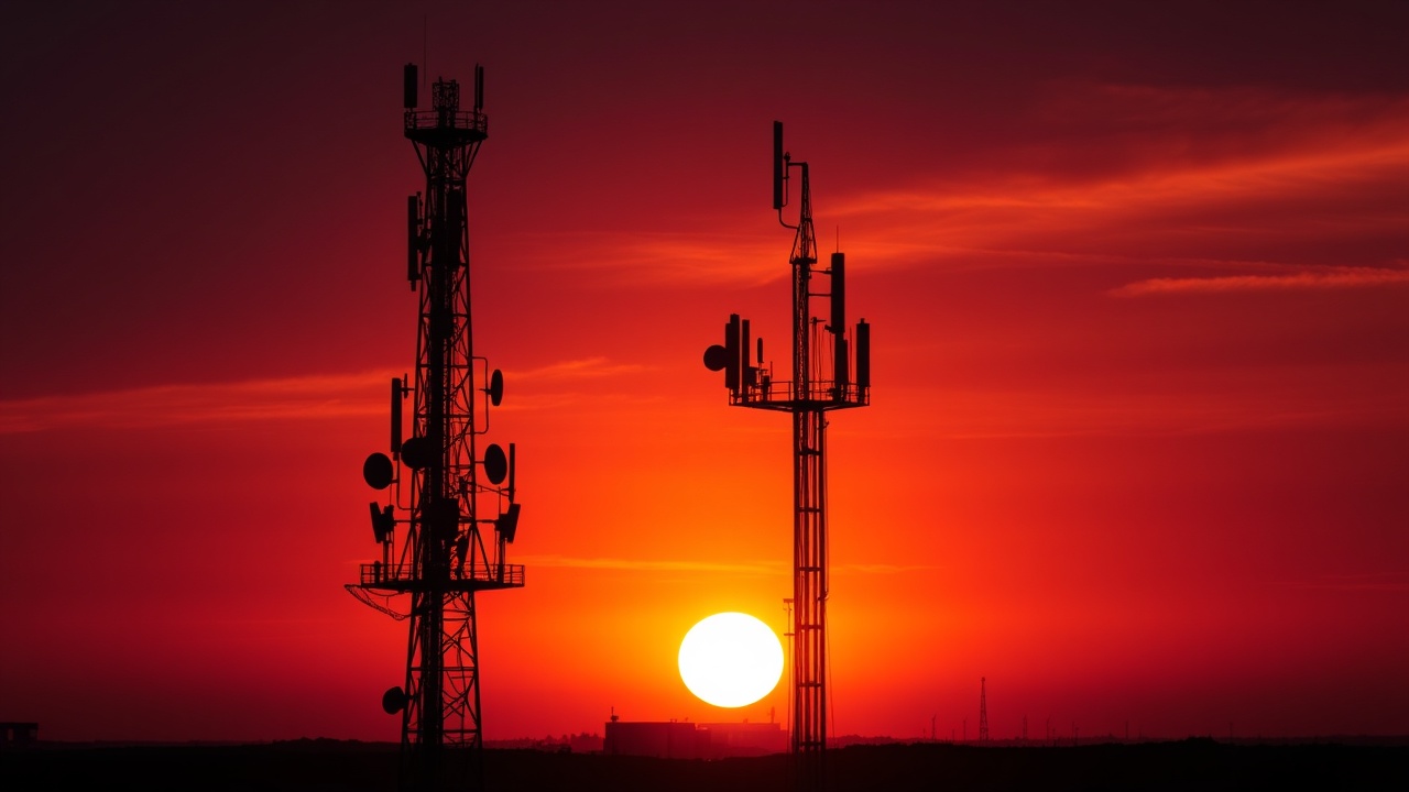 Abstrakte Visualisierung von Edge Computing Netzwerken